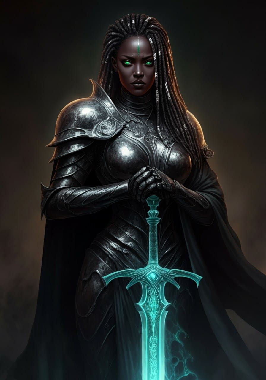 Ebony Warrior with Ethereal Greatsword