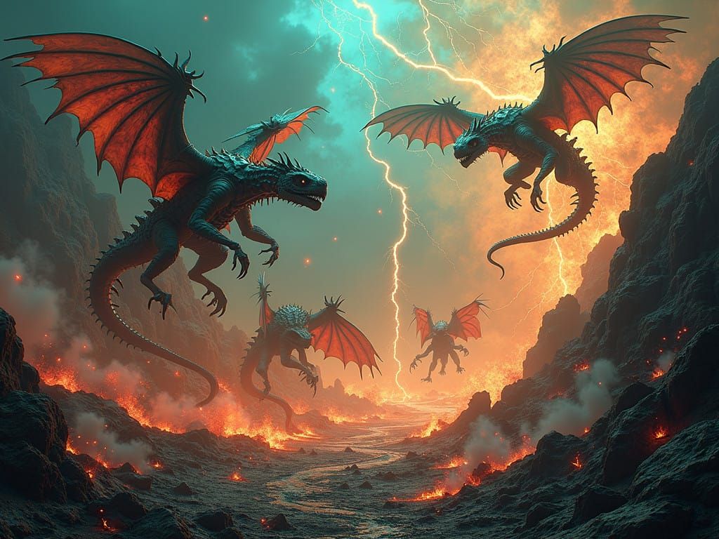 Surreal Realm of Twisted, Biomechanical Chaos, in Cyberpunk...