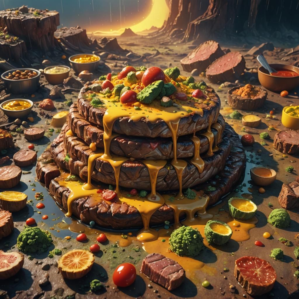 Surreal Steak Bake in Decayed Food Desert