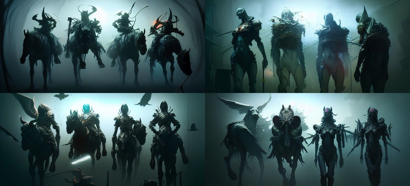 Apocalyptic Horsemen: Hyperdetailed Matte Photography