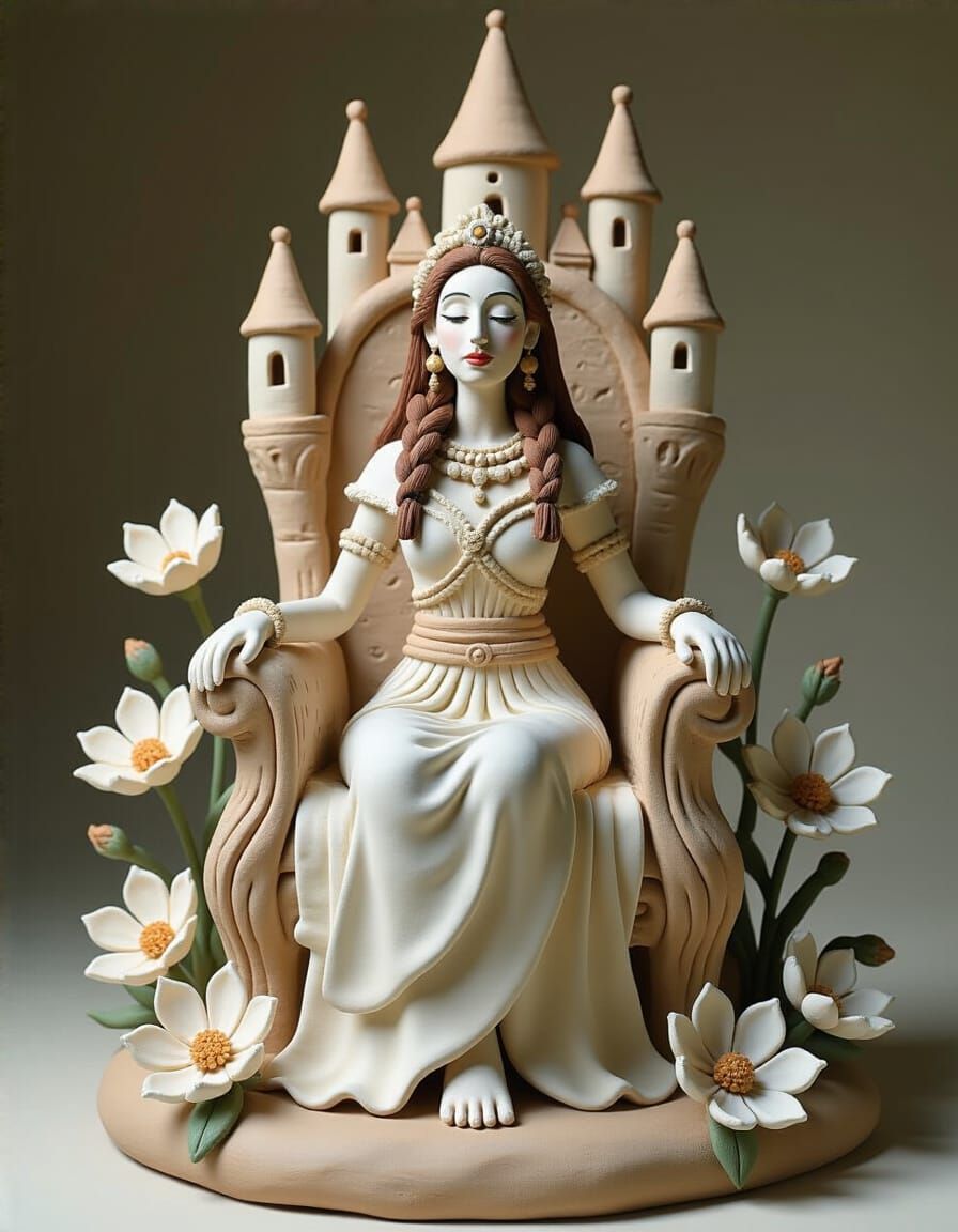 The Clay Queen of playdough-helm