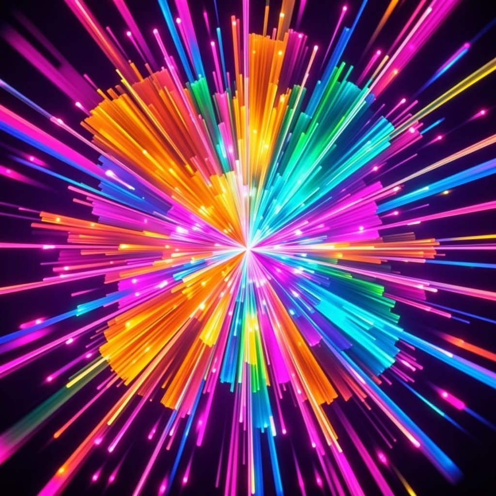 Vibrant Geometric Shapes in Electric Neon Colors