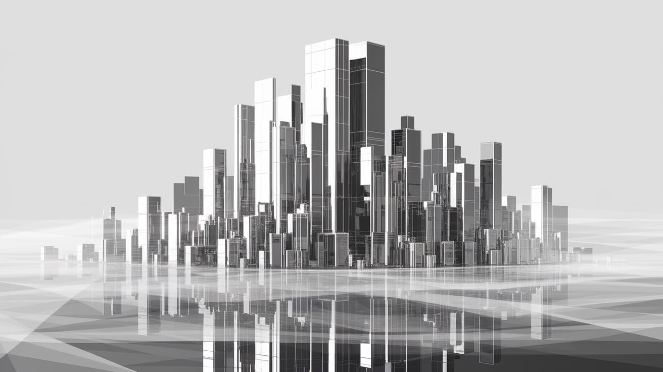 Futuristic Teslapunk Cityscape Rises Above Chrome Sea