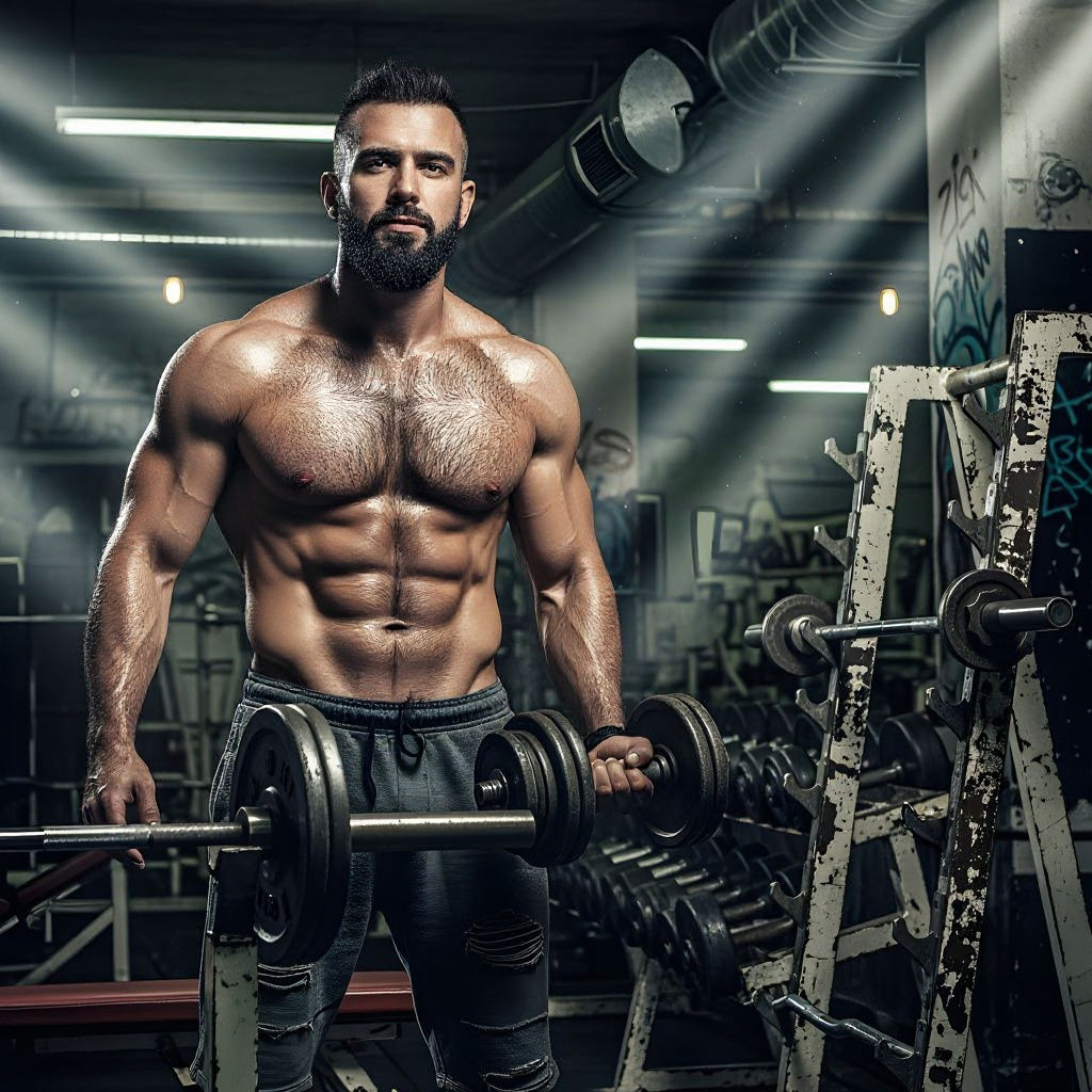 Photorealistic Muscular Personal Trainer with Beard