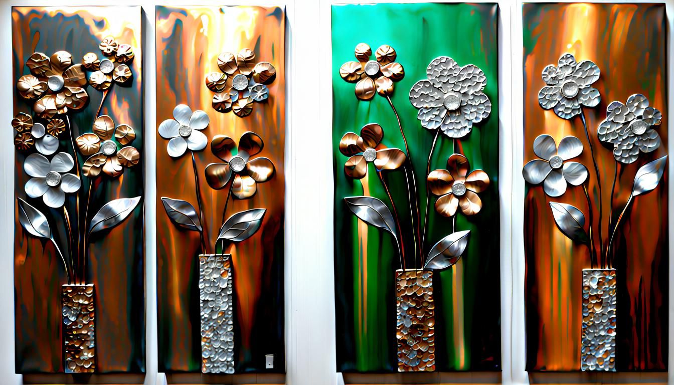 Metal Bouquets in Acrylic with Diamond Flowers