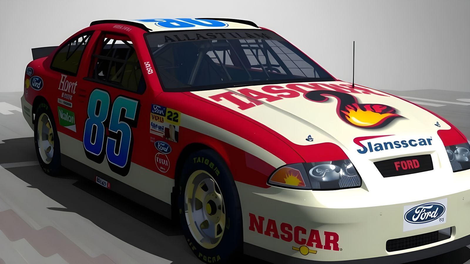 NASCAR Ford Taurus on Stadium Track