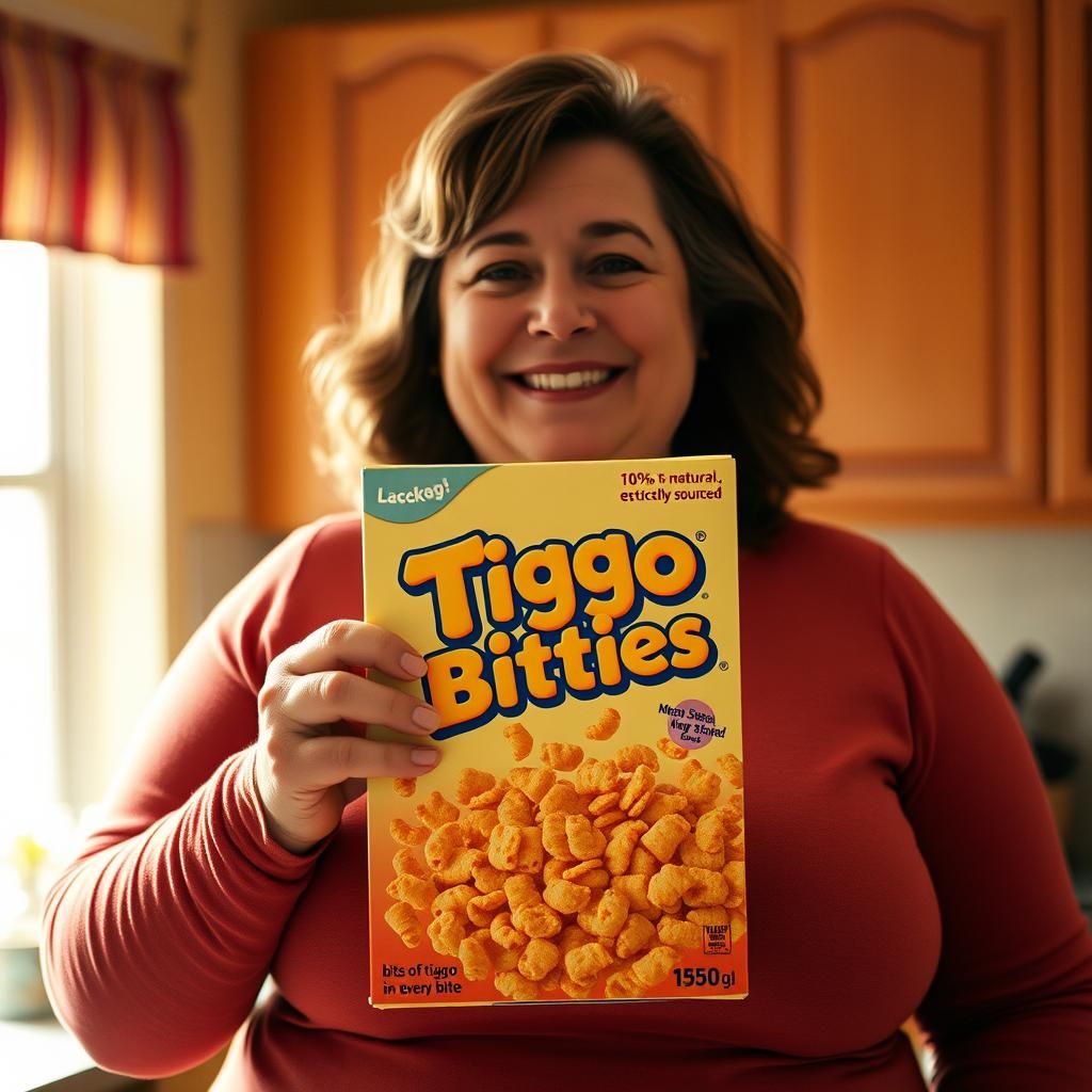 Humorous Cereal Ad with Hyper-Real Details