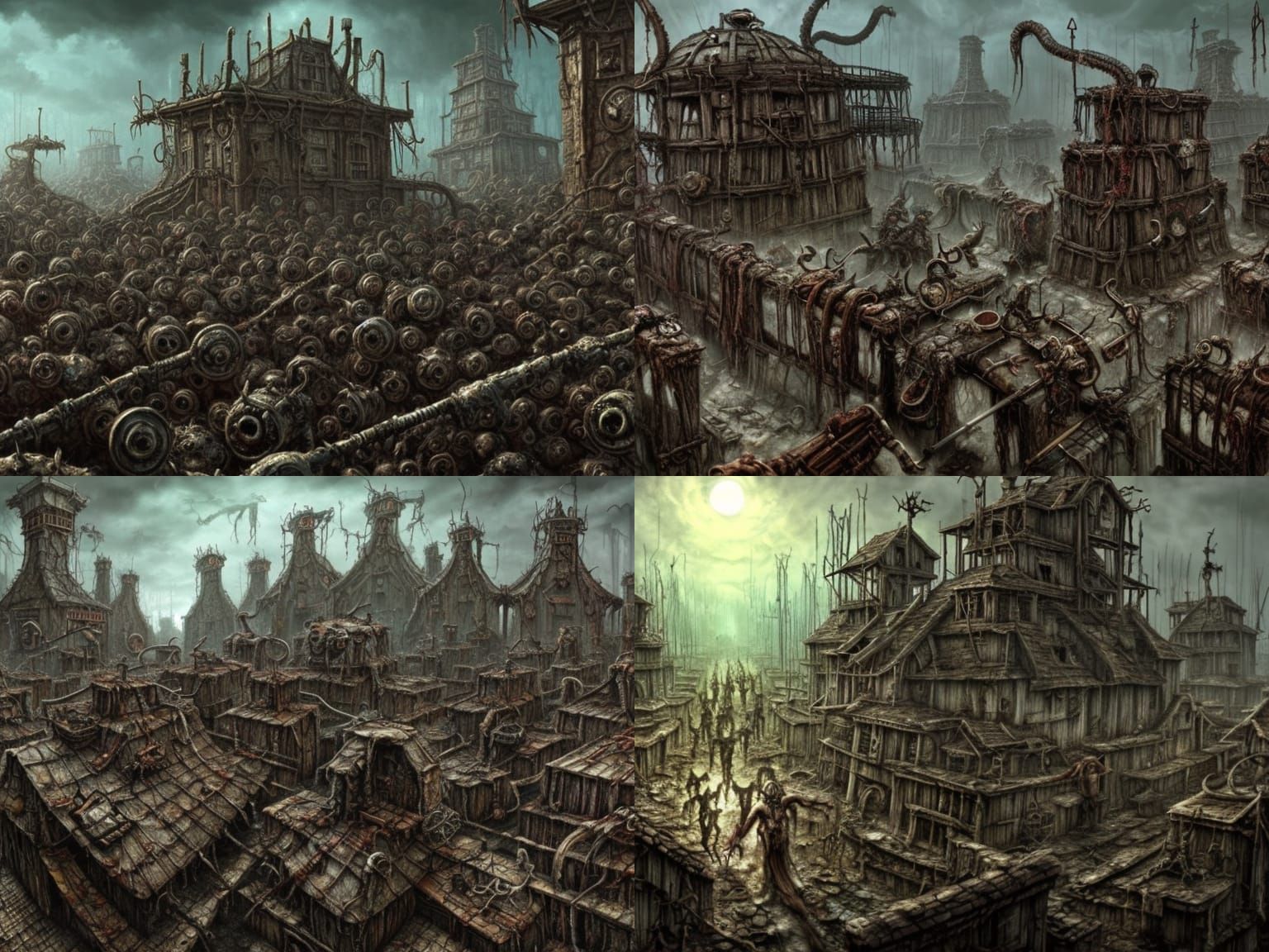 Skaven Horde in Post-Apocalyptic Horror Landscape