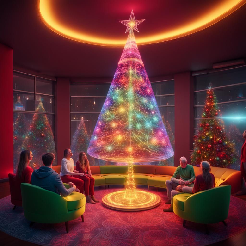 An Easy To Clear 3D Hologram Christmas Tree