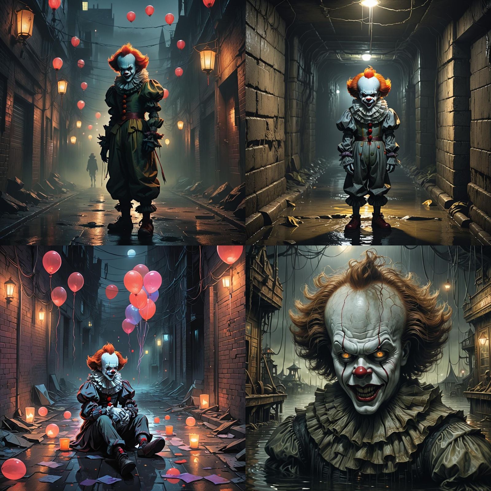 Detailed 3D Anime Art of Pennywise