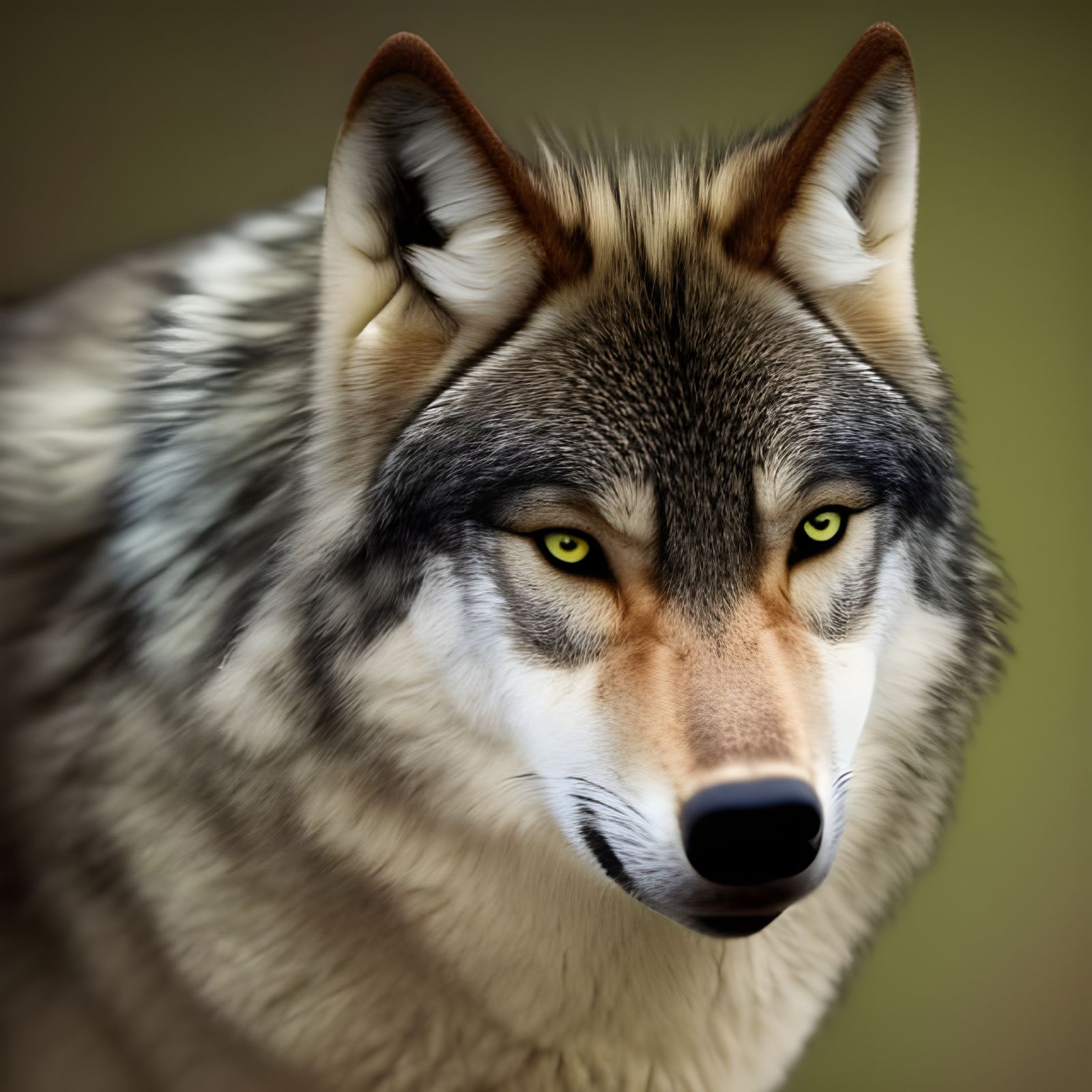 Intense Wolf Eyes in Sharp Focus