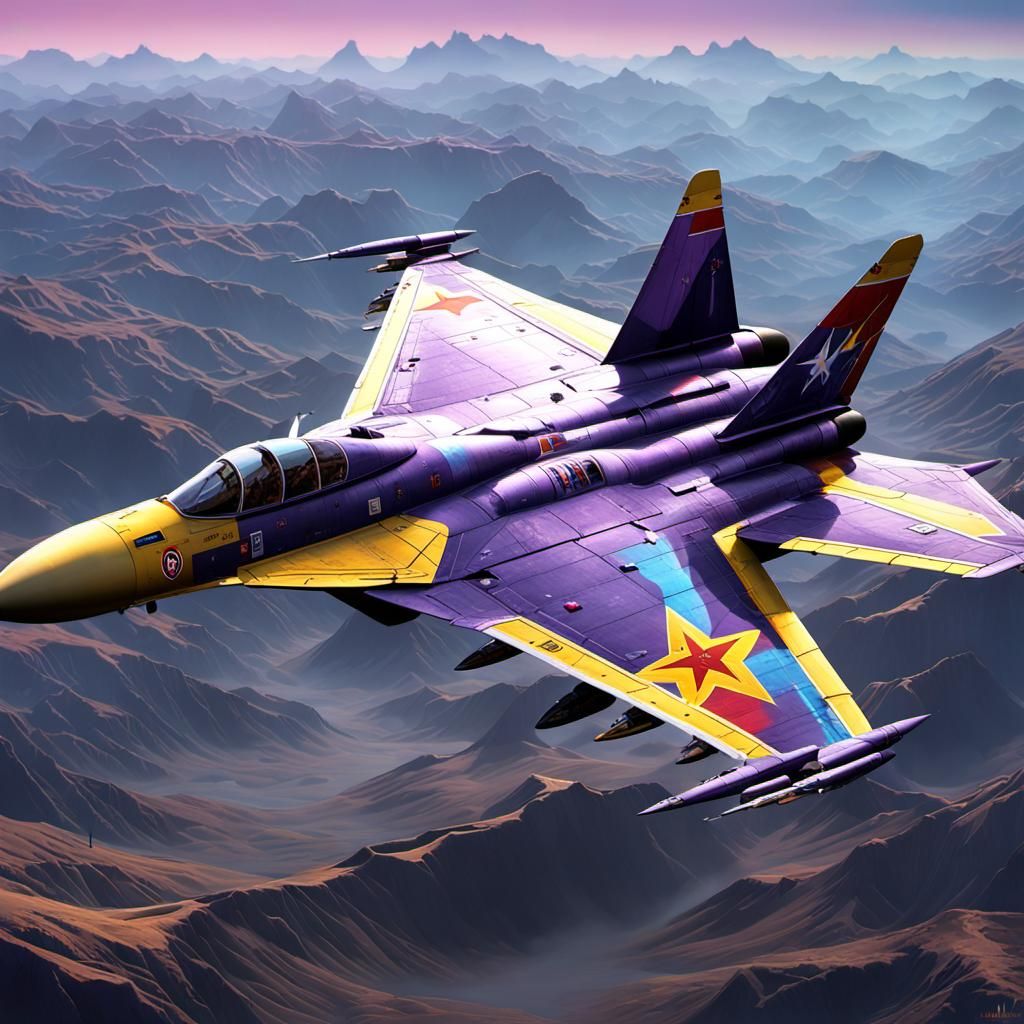 Detailed Mikoyan MiG-29 in Dark Fantasy Style