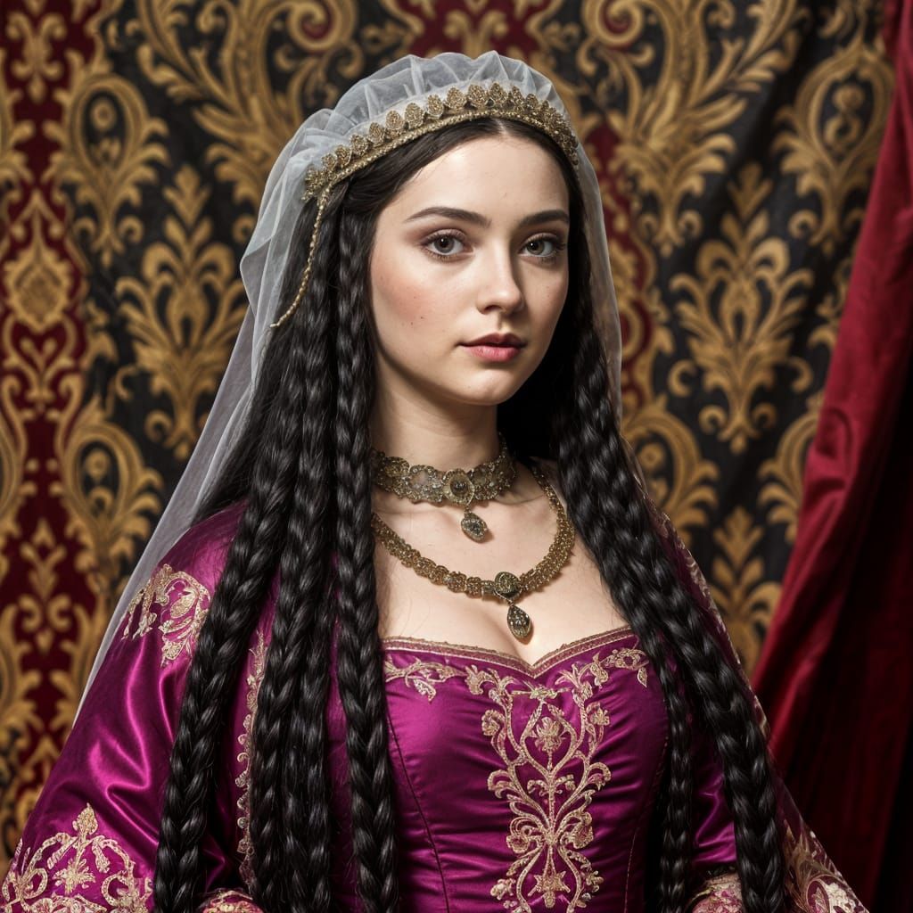 Tsarina Eudoxia Portrait in 1690s Style