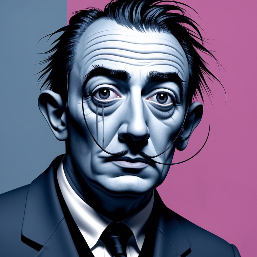 Surreal Grimdark Landscape in Melting Oil on Canvas Style