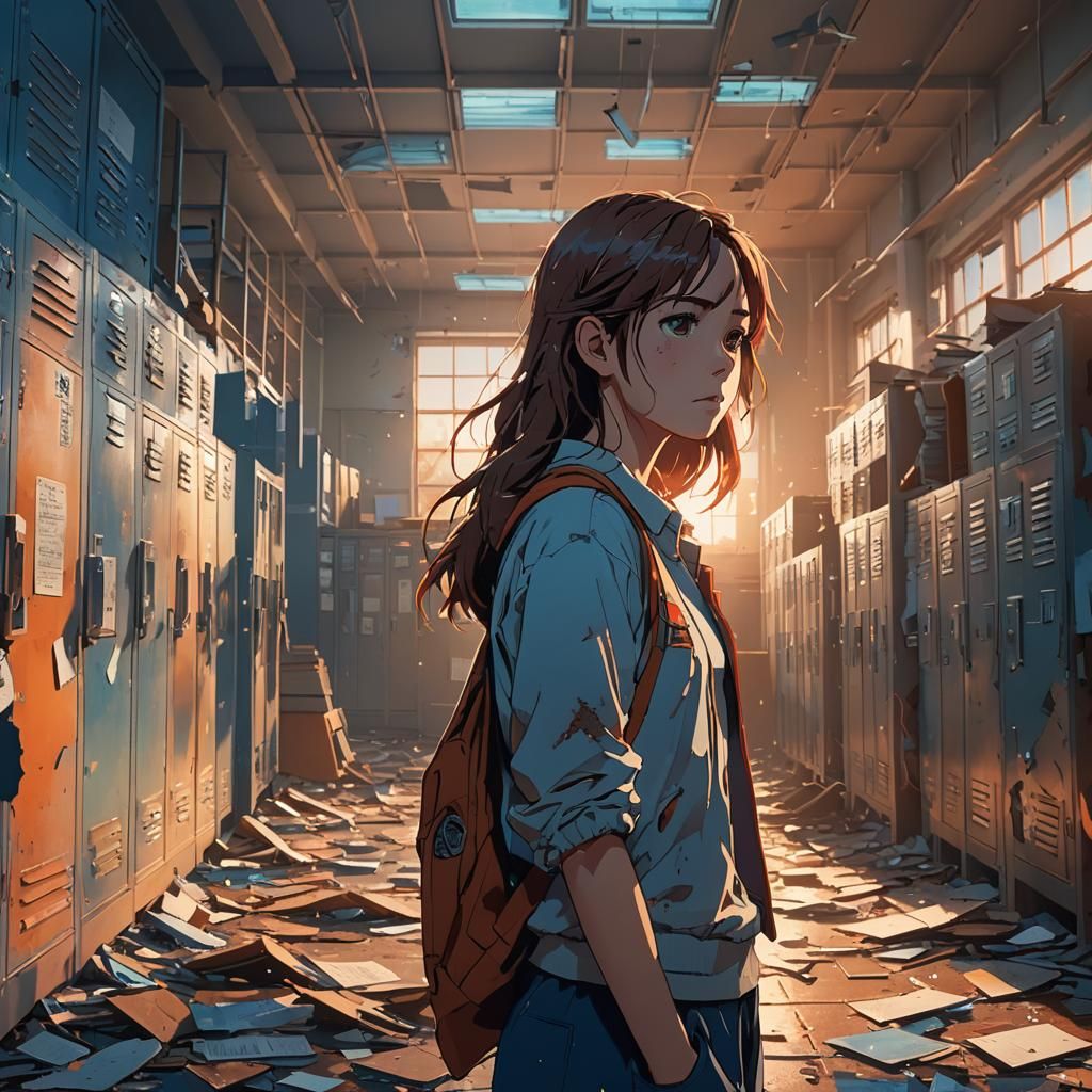 Carrie White in Anime Style Sunset Scene