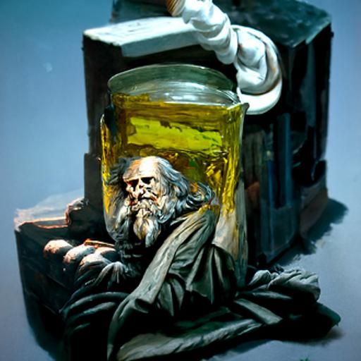 Philosophical Oil Painting in Classical Realism Style