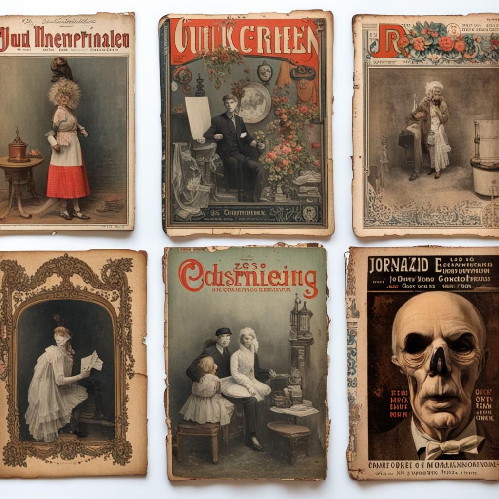 Vintage Magazine Covers with Creepy Designs