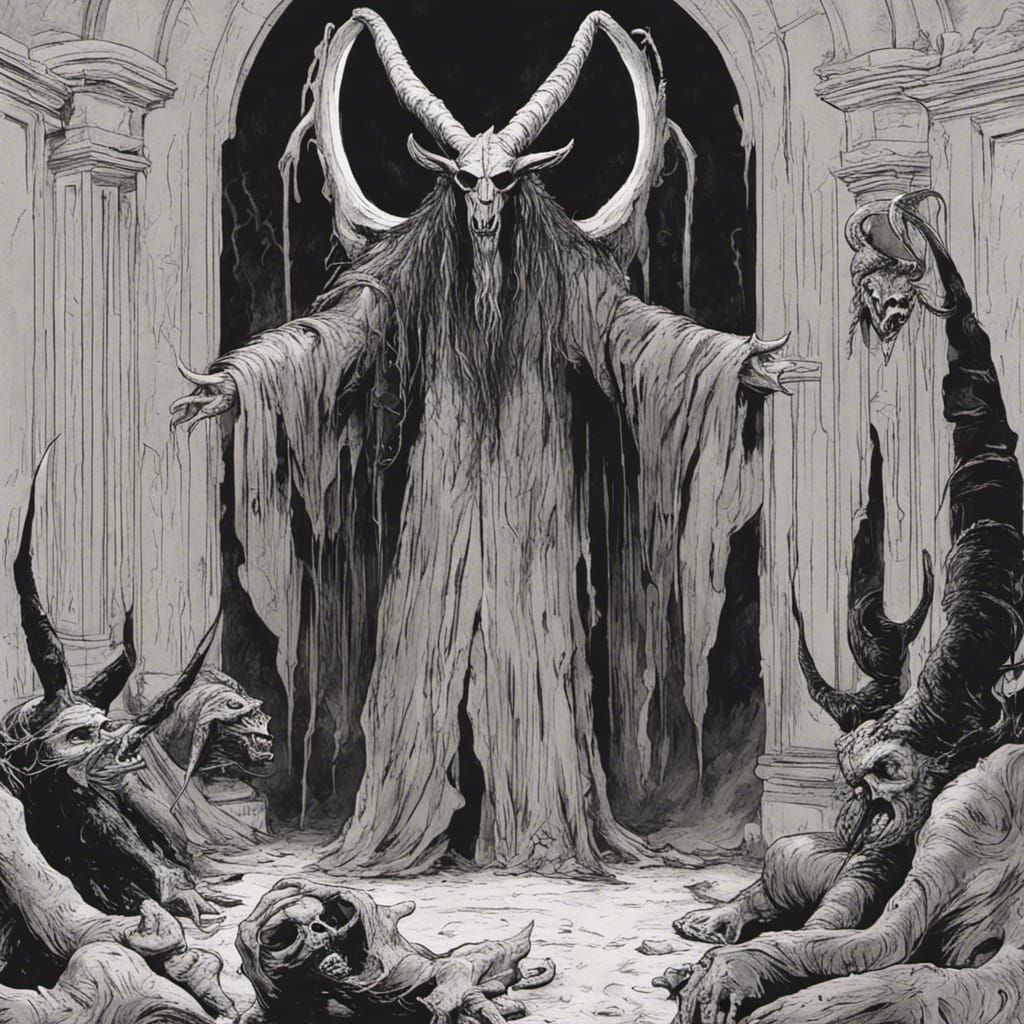 Sinister Baphomet in a Horror Movie