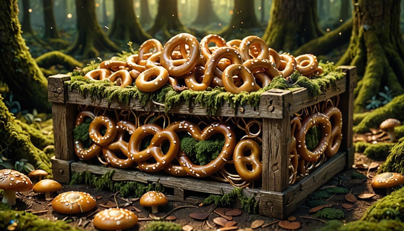 Pretzels in Enchanted Forest Crate: Fantasy Concept Art