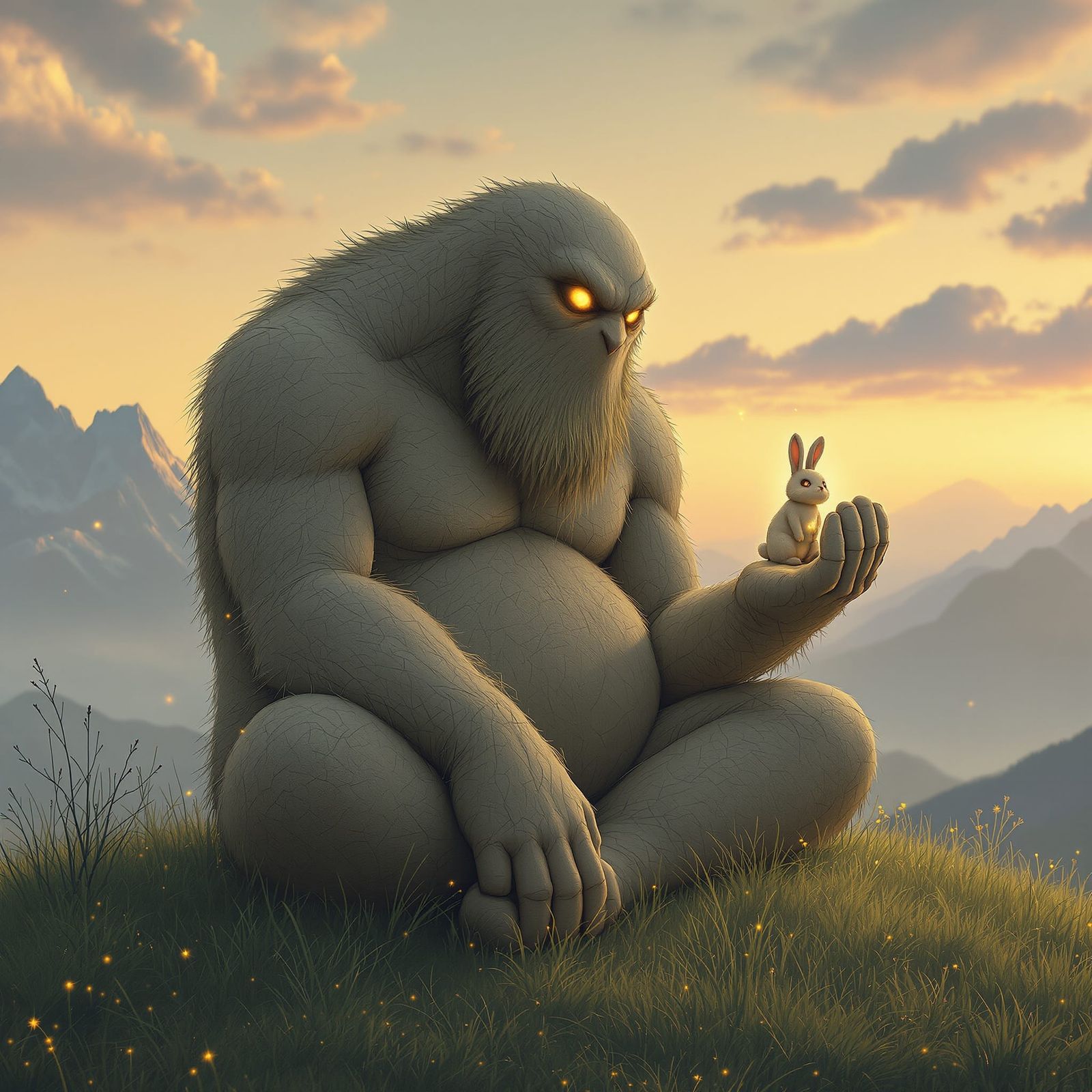 A heartwarming, cinematic scene of two unlikely friends—one ...