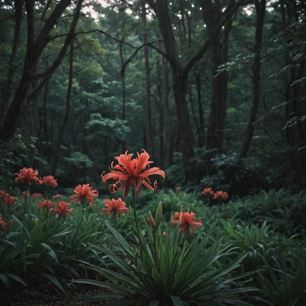 Cinematic Lycoris Blooms: A Night's Rest