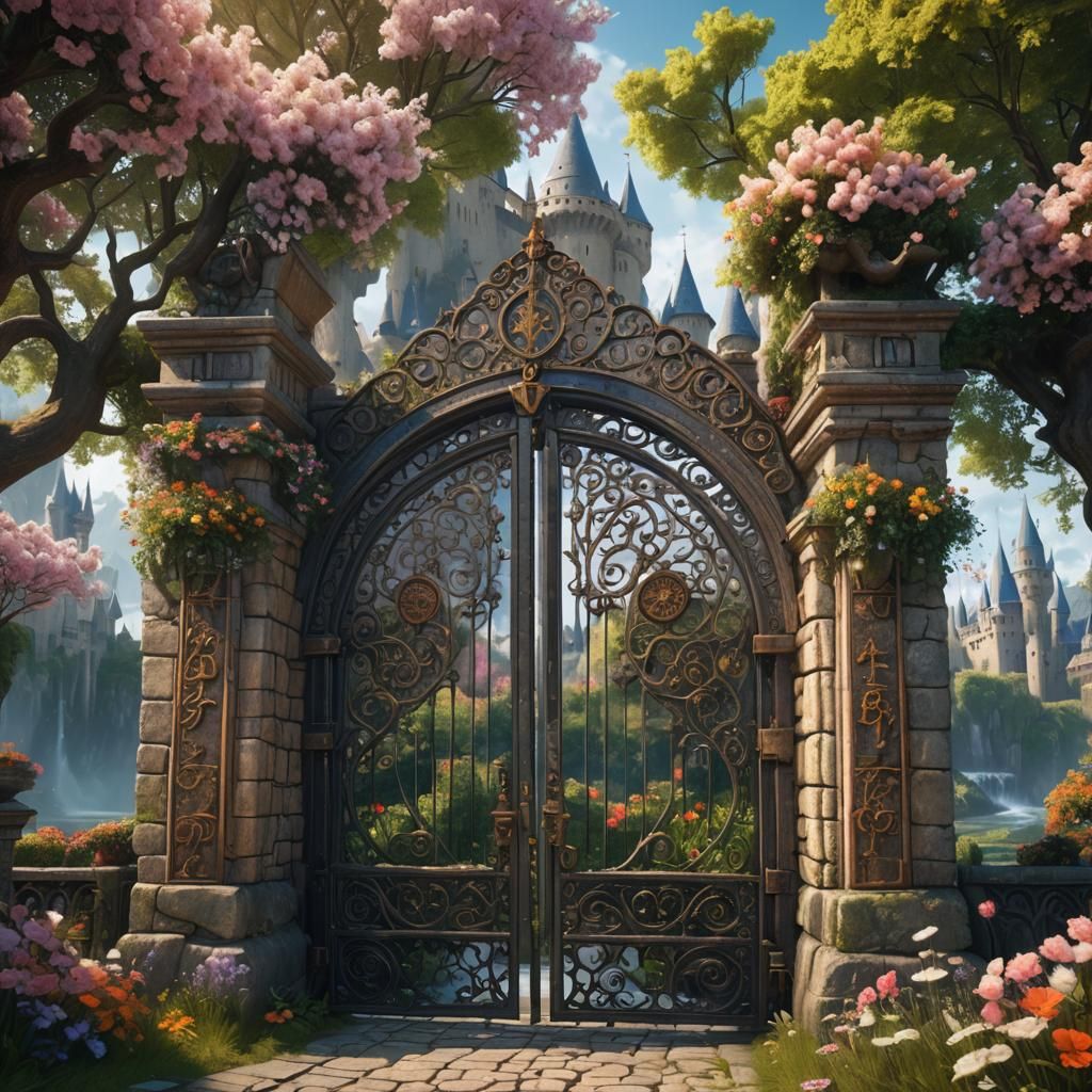 Castle Gate with HANZALAH Inscription in Fantasy Art