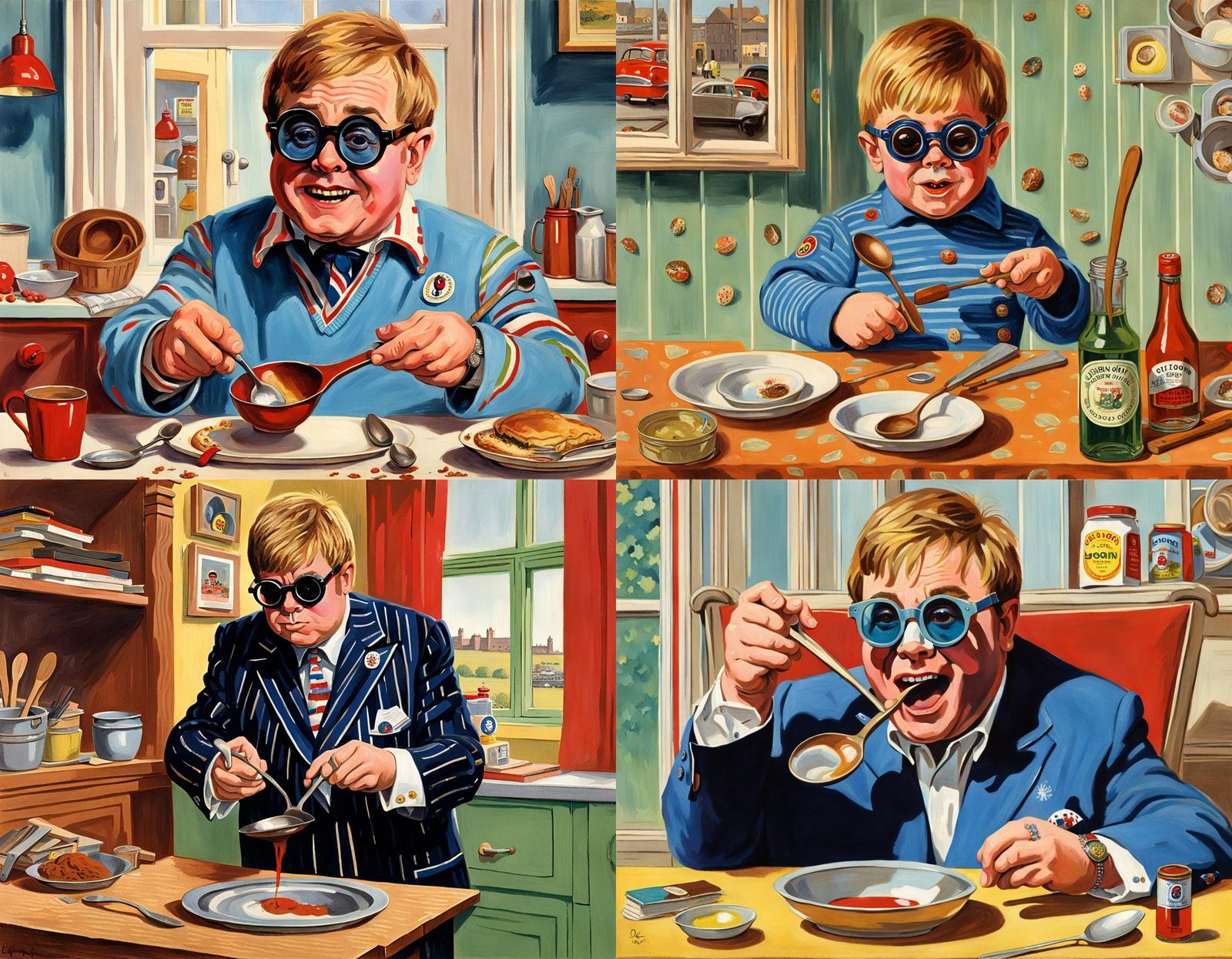 Disturbing Elton John in Ladybird Book Style