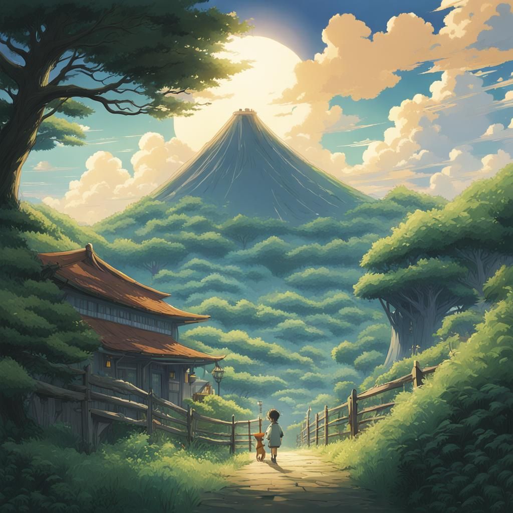 Fennec Fox in Studio Ghibli Anime Style