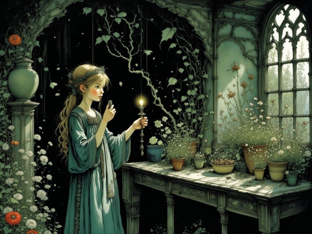 Mysterious Medieval Herb Woman's Home