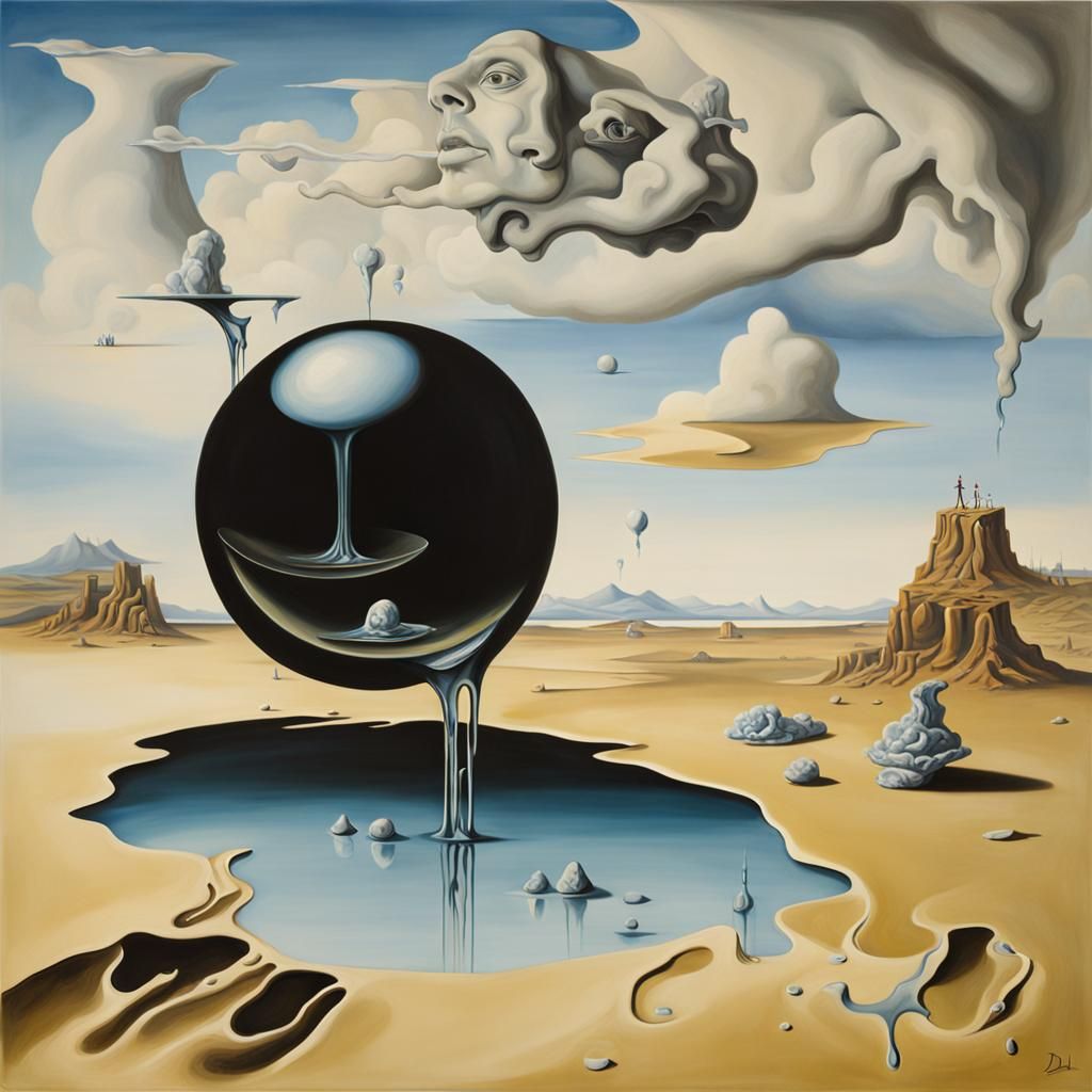 Surreal Melting Canvas: Absence of Evidence