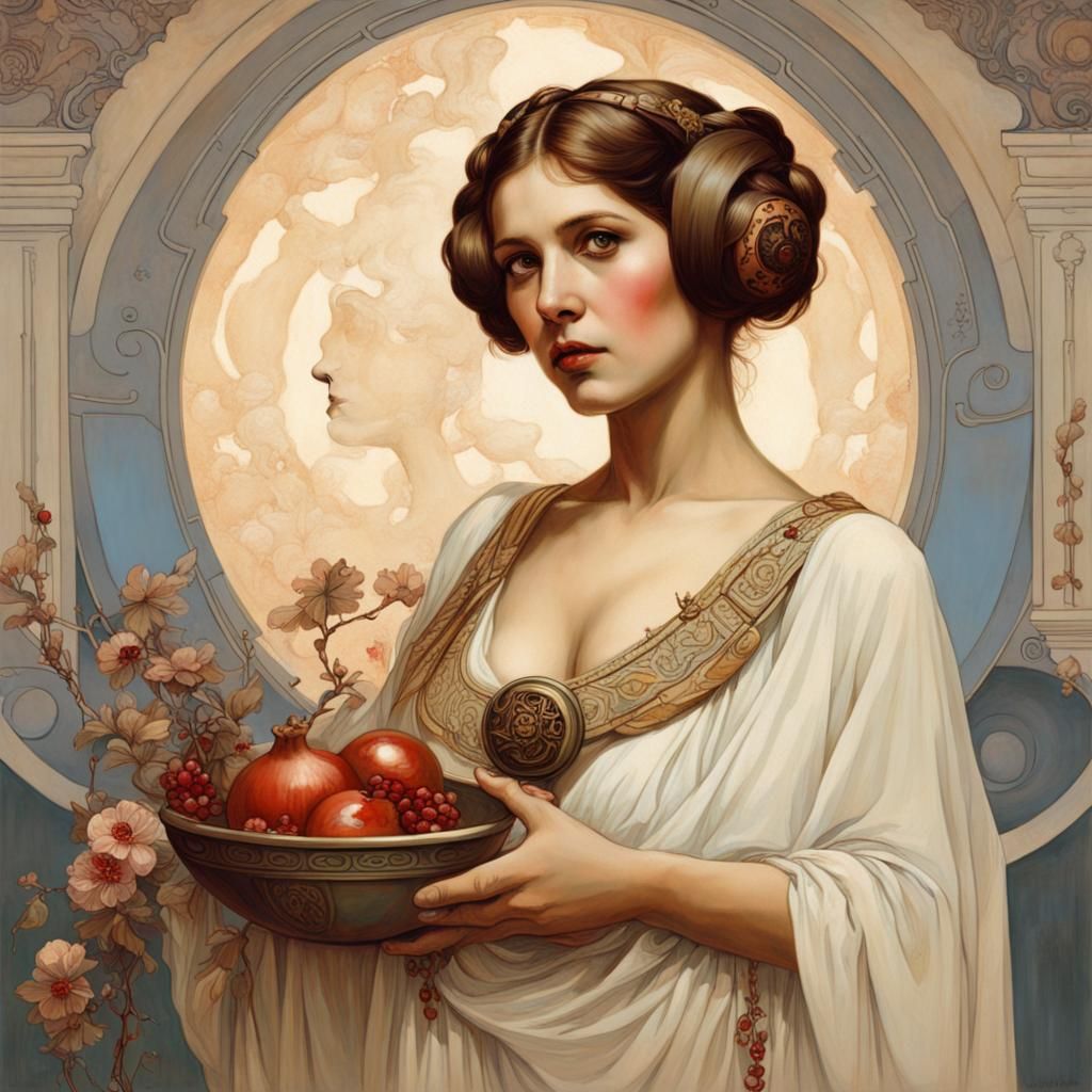 Princess Leia in Art Nouveau Style