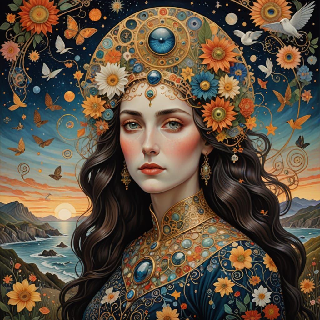 Surrealist Goddess Merges with Nature in Big Sur Dreamscape