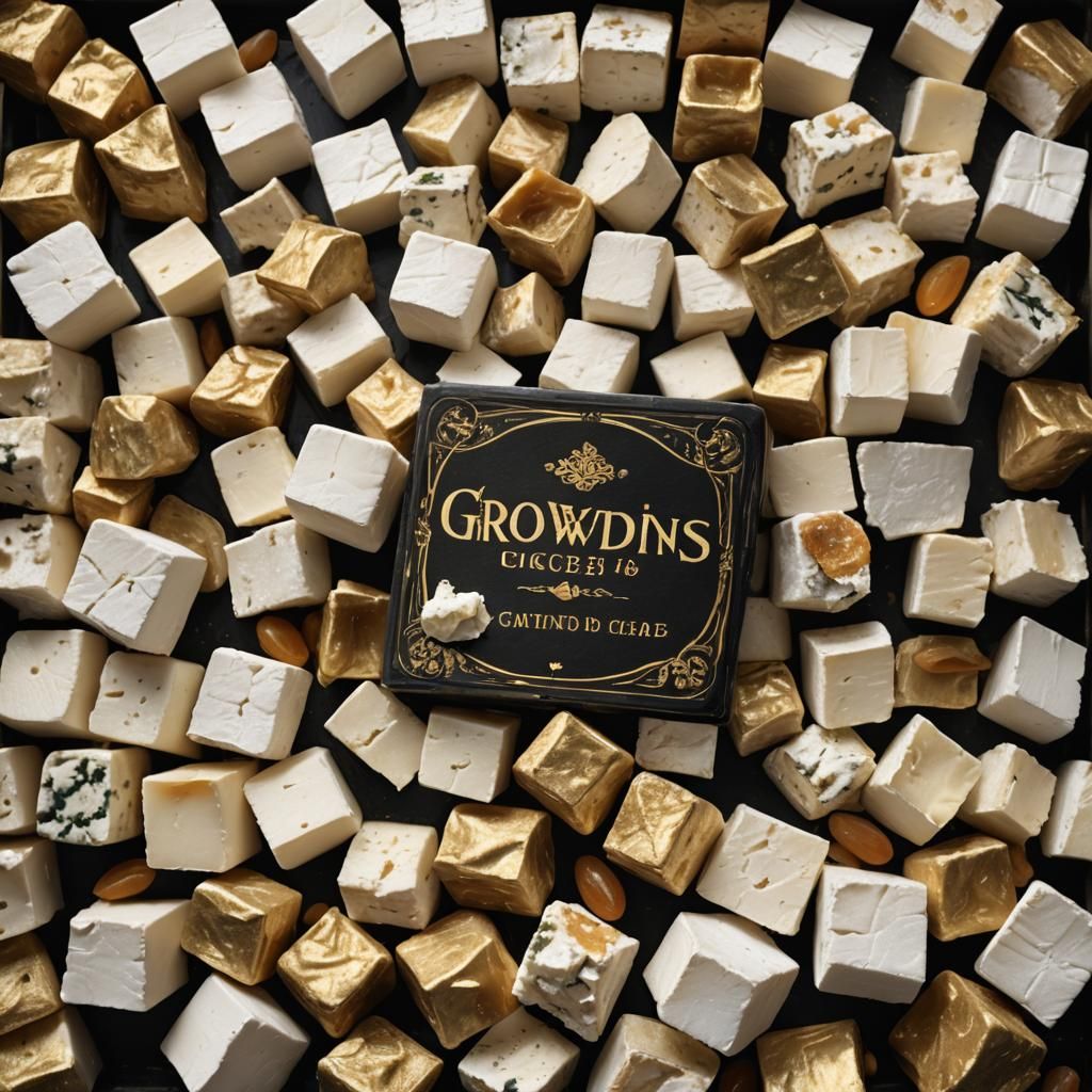 Soft Goat Cheese Overflowing from Antique Box