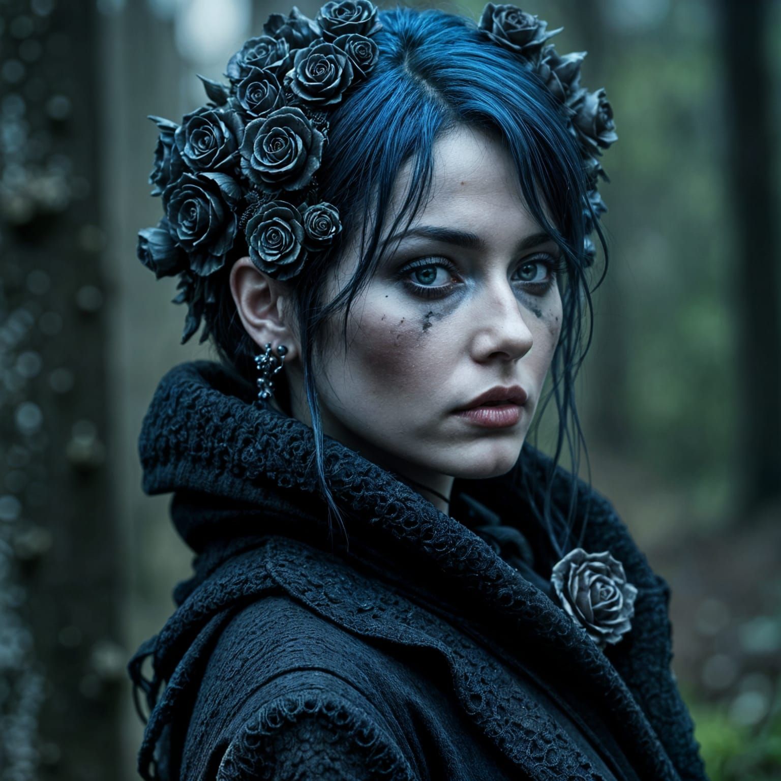 Gothic Bride in Dark Romantic Style