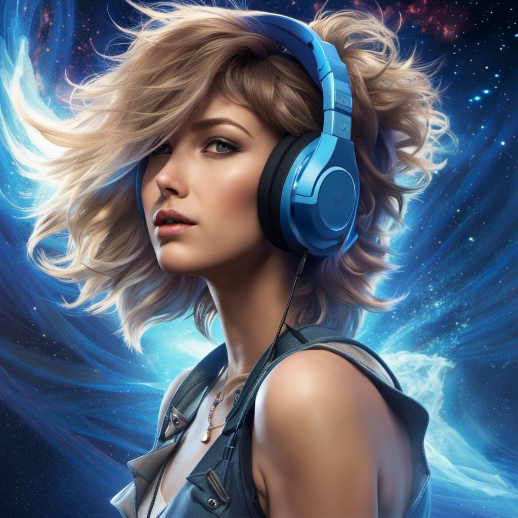 Woman with Piercing in Cel-Shaded 3D Render