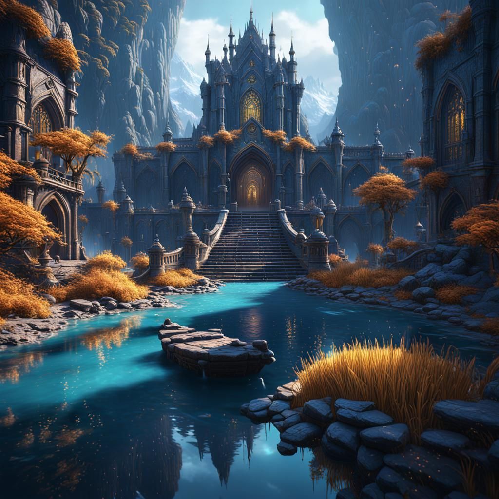 Fantastical Matte Painting in Deep Color