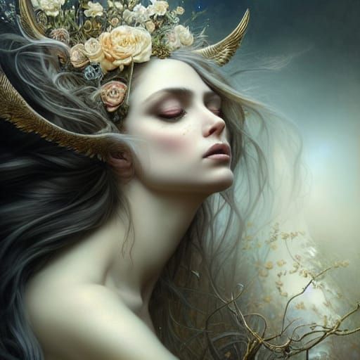 Sleeping Beauty Portrait in Hyperrealistic Fantasy Style
