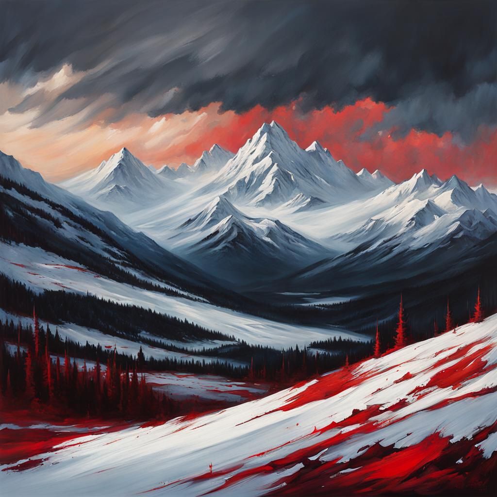 Sinister Blood-Red Snow Mountains