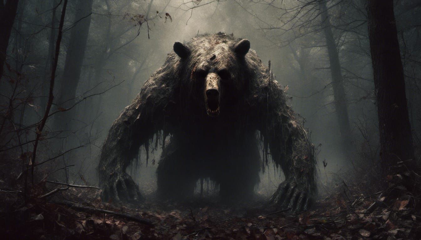 Horrifying Man-Bear Transformation in Dark Woods