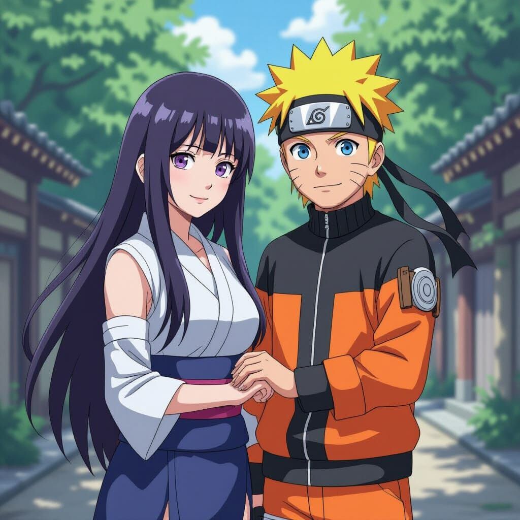 Naruto and Hinata in Studio Trigger Style
