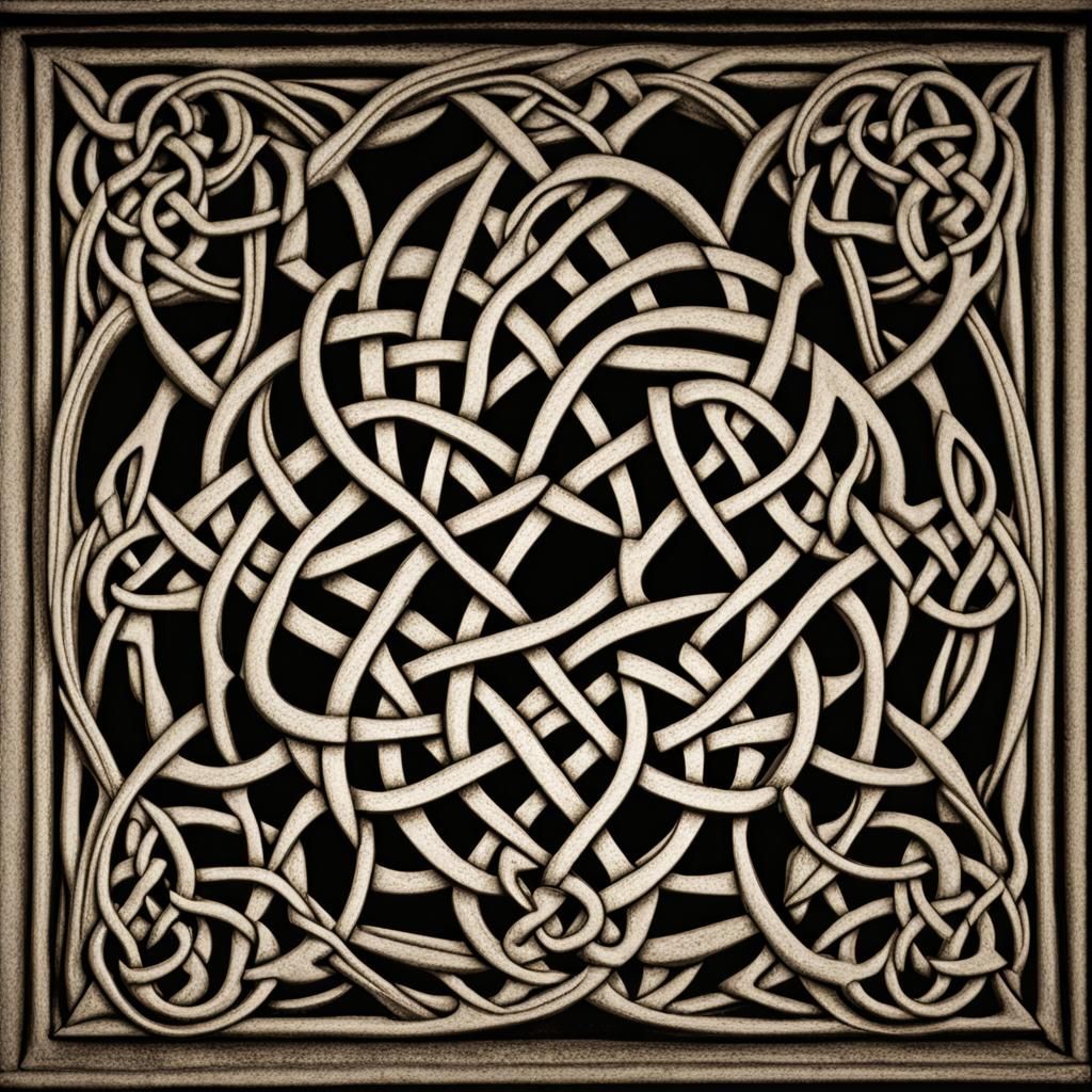 Detailed Celtic Knotwork Photography