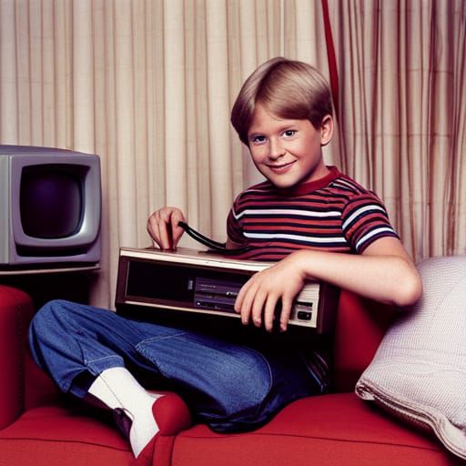 Boy Plays Sinclair Spectrum on 80s TV