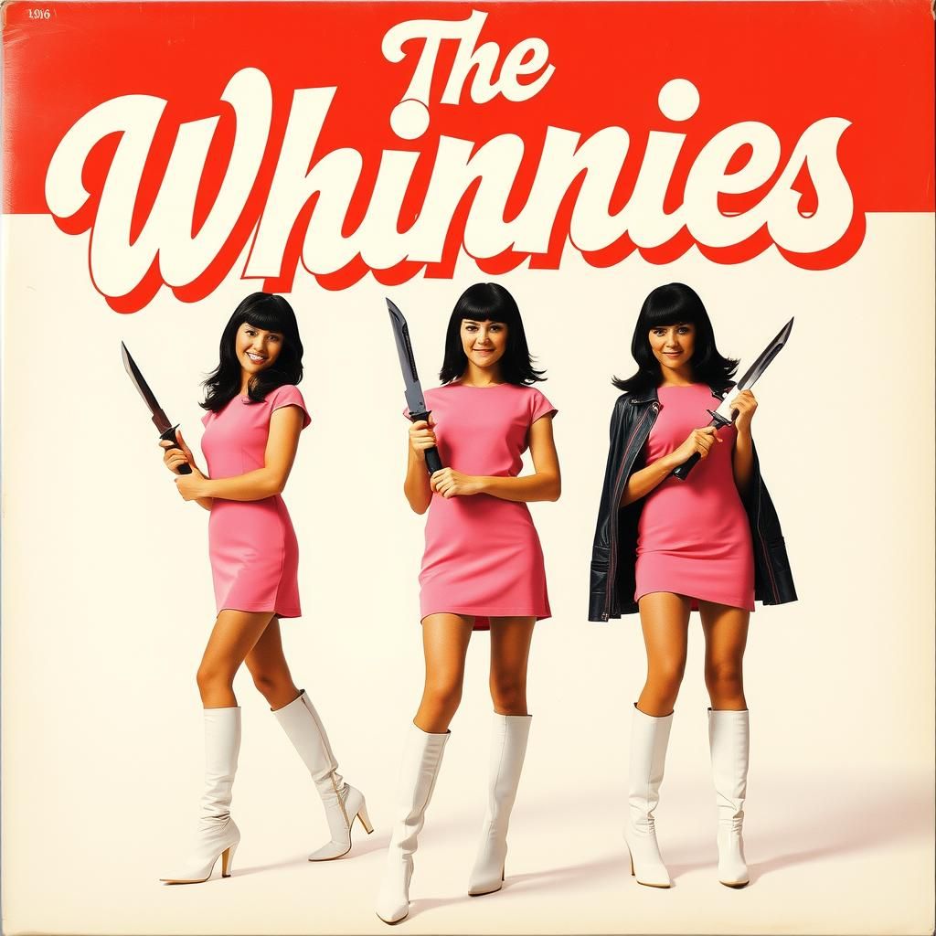 1960s Pop Art LP Cover with Mod Girl Group