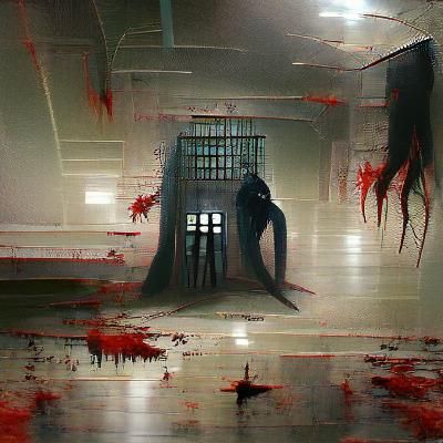 Sinister Prison Interior in Dark Fantasy Style