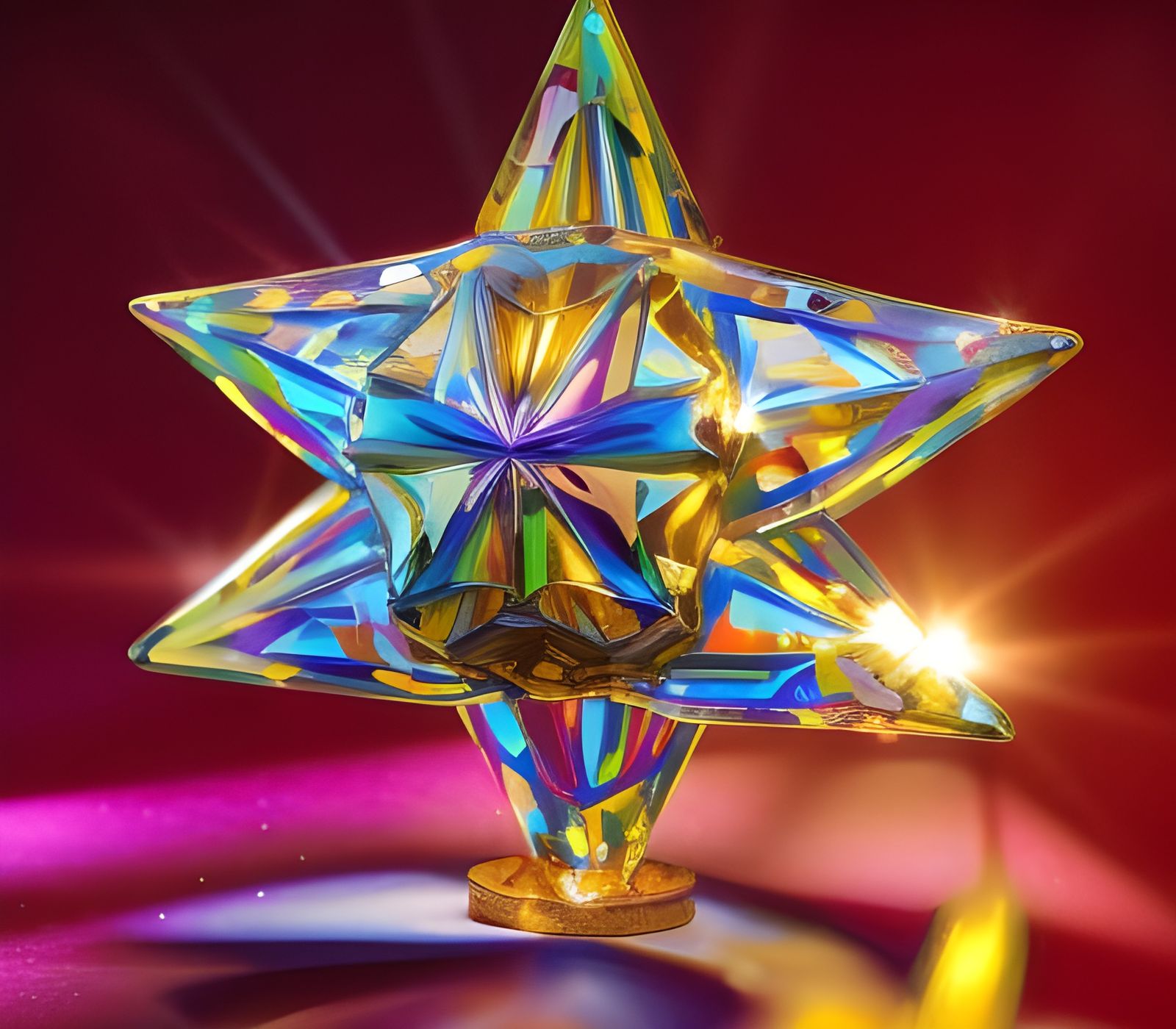 3Delight ,Substance Designer, Rococo and Art Deco Dichroic glass star with gemstone and gold by René Lalique, Jack Storm...