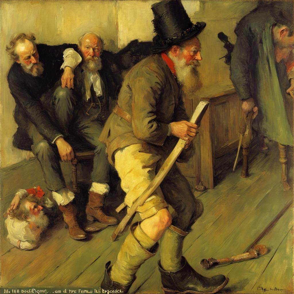 Symbolic Scene in Style of Historical Masters
