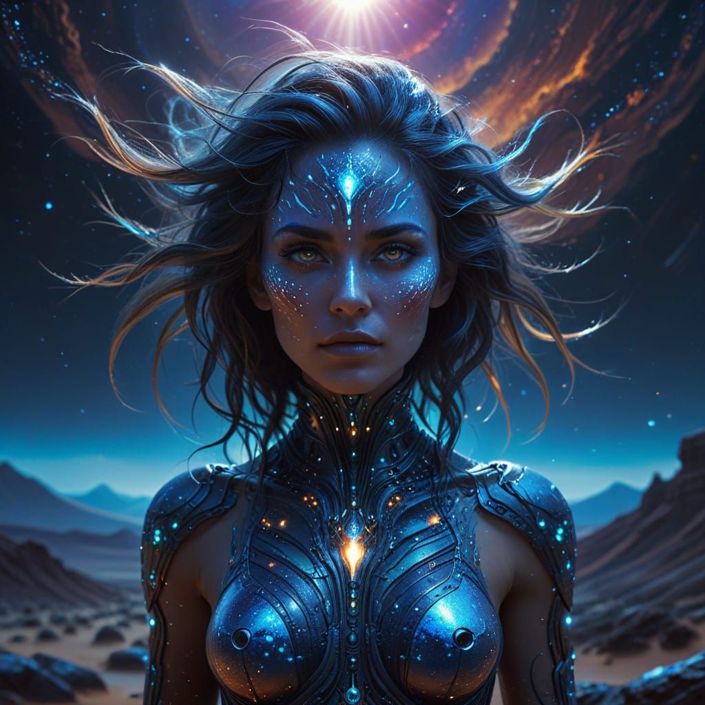 Ethereal Goddess on Myrobian Dunes