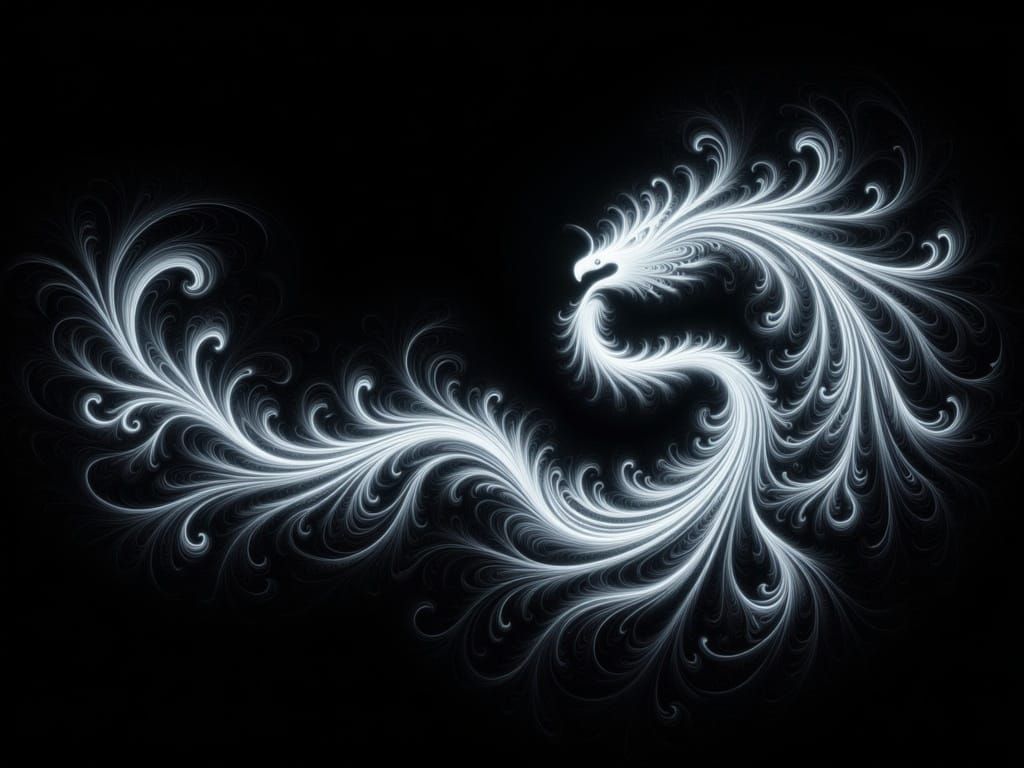 Celestial Dragon Emerge from Dark Cosmos