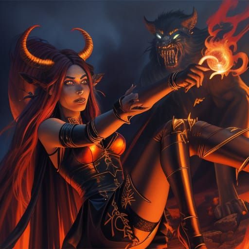 Ishtar's Surreal Battle with Demon in Stockings