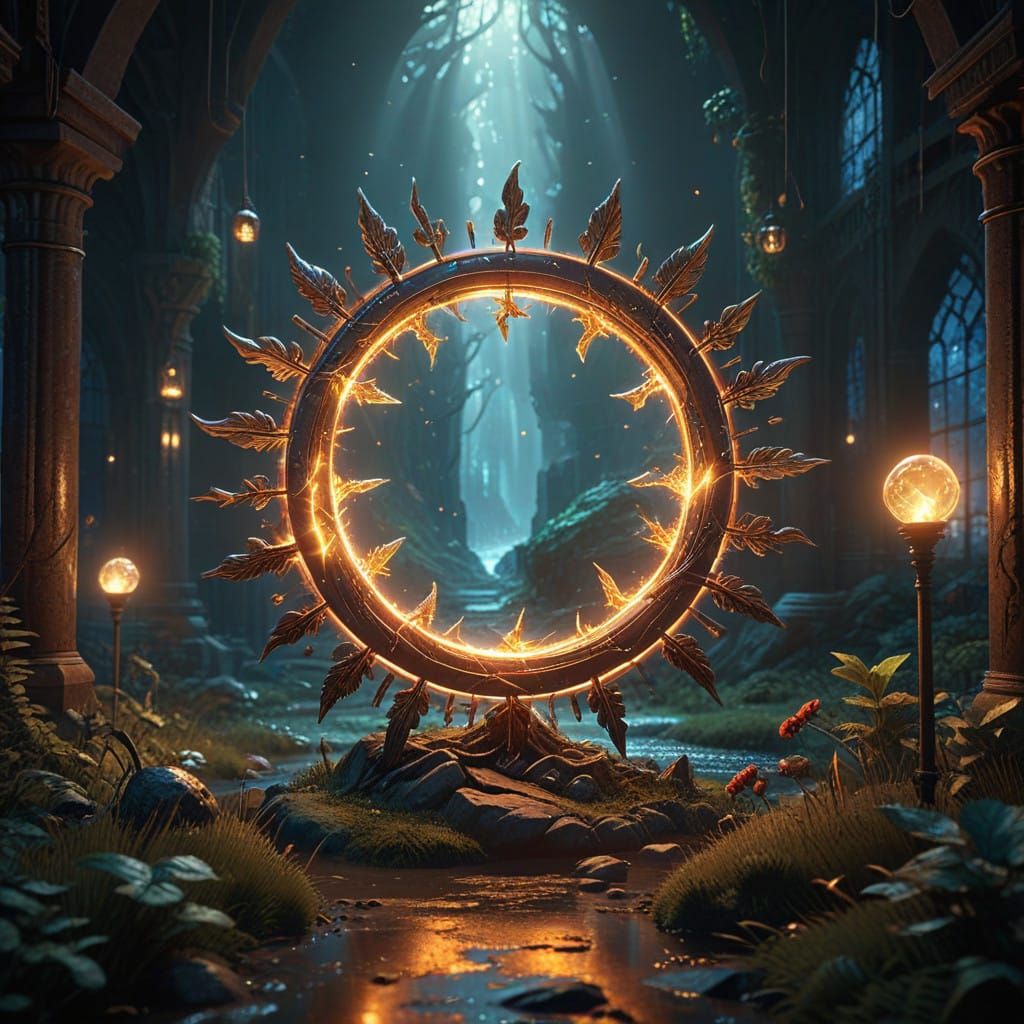 Mystical Narnia Realm in Vibrant Luminescent Colors